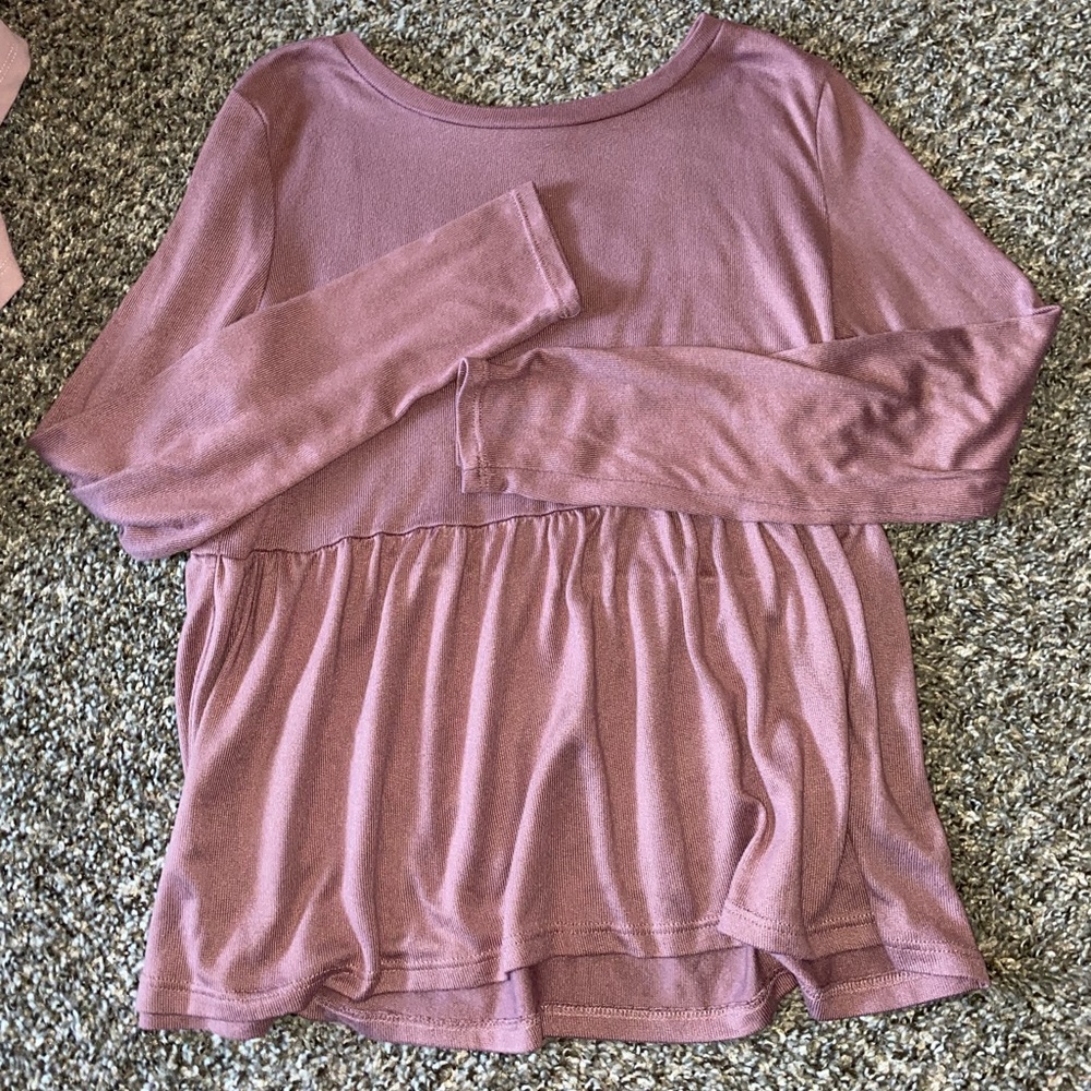 long sleeve, blush pink, shirt